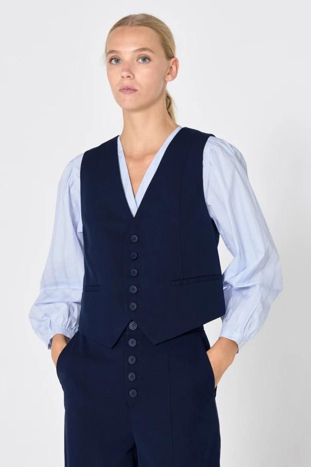 타이니코튼 클래식 네이비 울 베스트 AW24-645107 ONE COLOR - 상세 이미지 3
