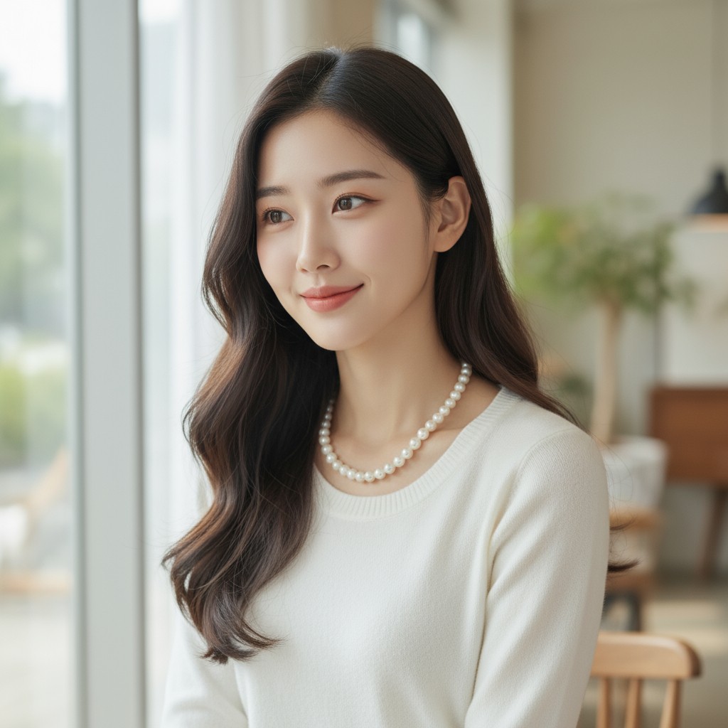 천연 담수진주 목걸이 기본스타일 실버925 쥬얼리 41-45cm - 상세 이미지 5