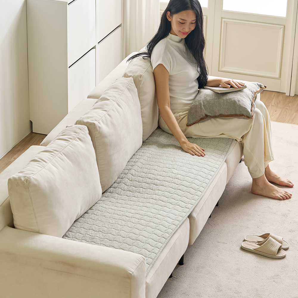 베네베딩 네이처 순면 논슬립 소파 패드 2인용