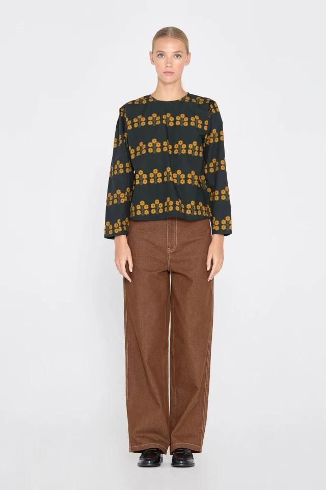 타이니코튼 플라워 패턴 유니크 블라우스 AW24-725P81 ONE COLOR - 상세 이미지 4