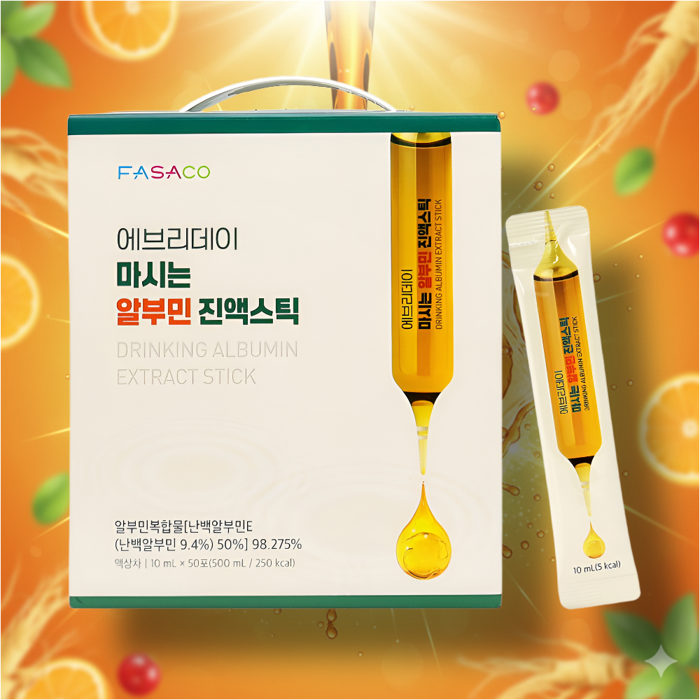 바이탈 알부민 100% 복합물 파사코 고함량 마시는알부민 영양제 50포, 1개 - 상품 이미지