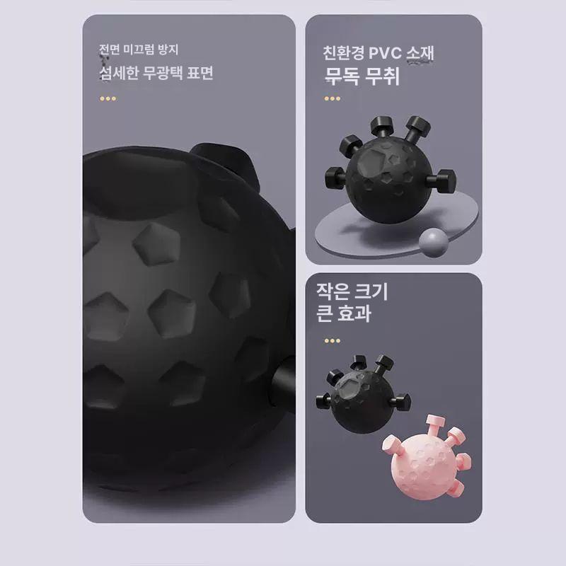 손가락 악력기 무소음 운동기구 그립형 기구 손완력기 검정색 자극점 강화 그립 - 상세 이미지 4