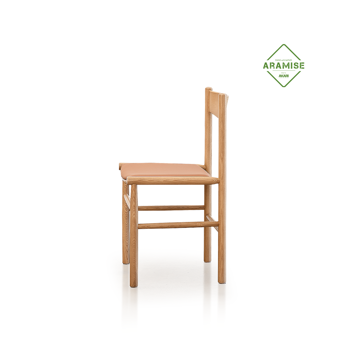 아라미스 체어 / 북미산 애쉬 원목 실리콘 레더 니카리 의자