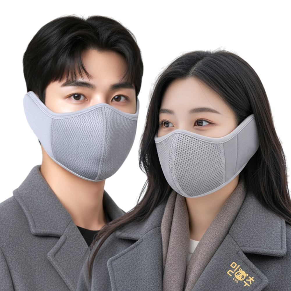 믿추 오토바이 골프 방한마스크 겨울용 귀마개마스크 러닝 자전거 등산 안면 기모 방풍형 - 상품 이미지