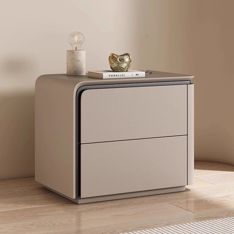 모던 원목 협탁 침대 옆 서랍형 모듈 사이드테이블 베이지 (왼쪽) 완제품 40x40x50cm - 상세 이미지 2