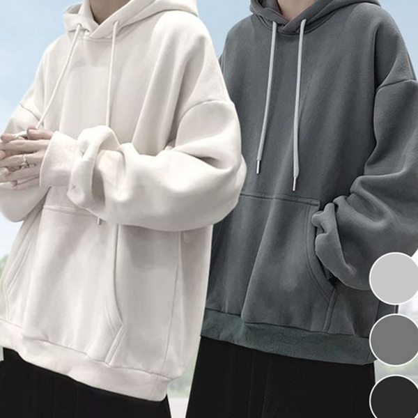 루즈핏 남성 오버핏 후드 남녀공용 커플 오버핏 후드 티셔츠 데일리 - 상품 이미지