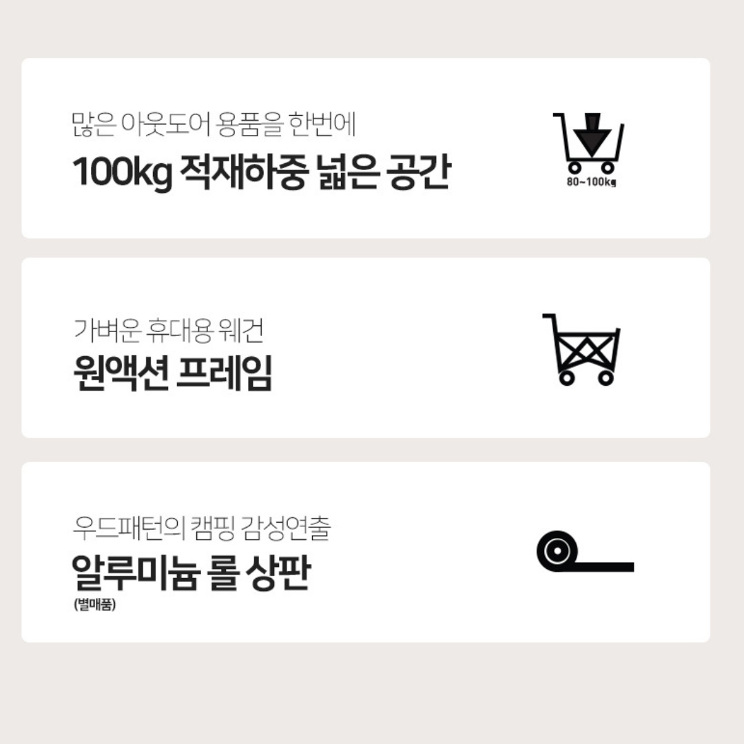 코베아 웨건 캠프 아웃도어 웨건 캠핑용손수레 가벼운왜건