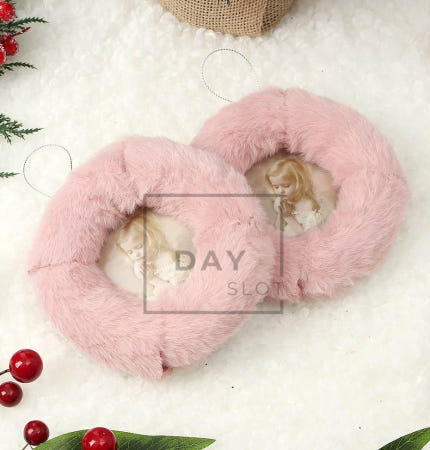 [트렌디프레소 협력사]데이슬롯 핑크 LED 오너먼트 2p 원형액자 트리오너먼트 크리스마스벽장식 크리스마스가랜드