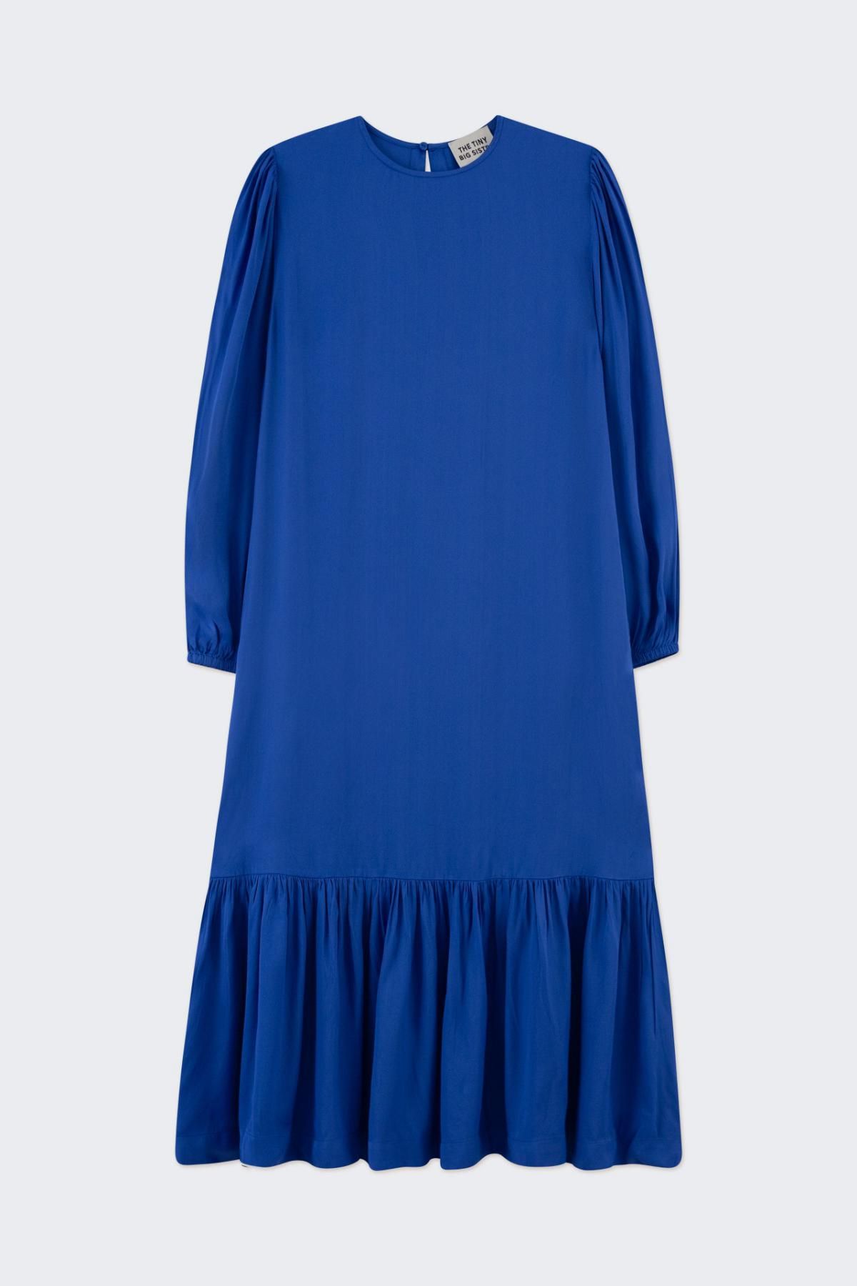 타이니코튼 러플 미디 원피스 블루 AW24-606J29 ONE COLOR - 상품 이미지
