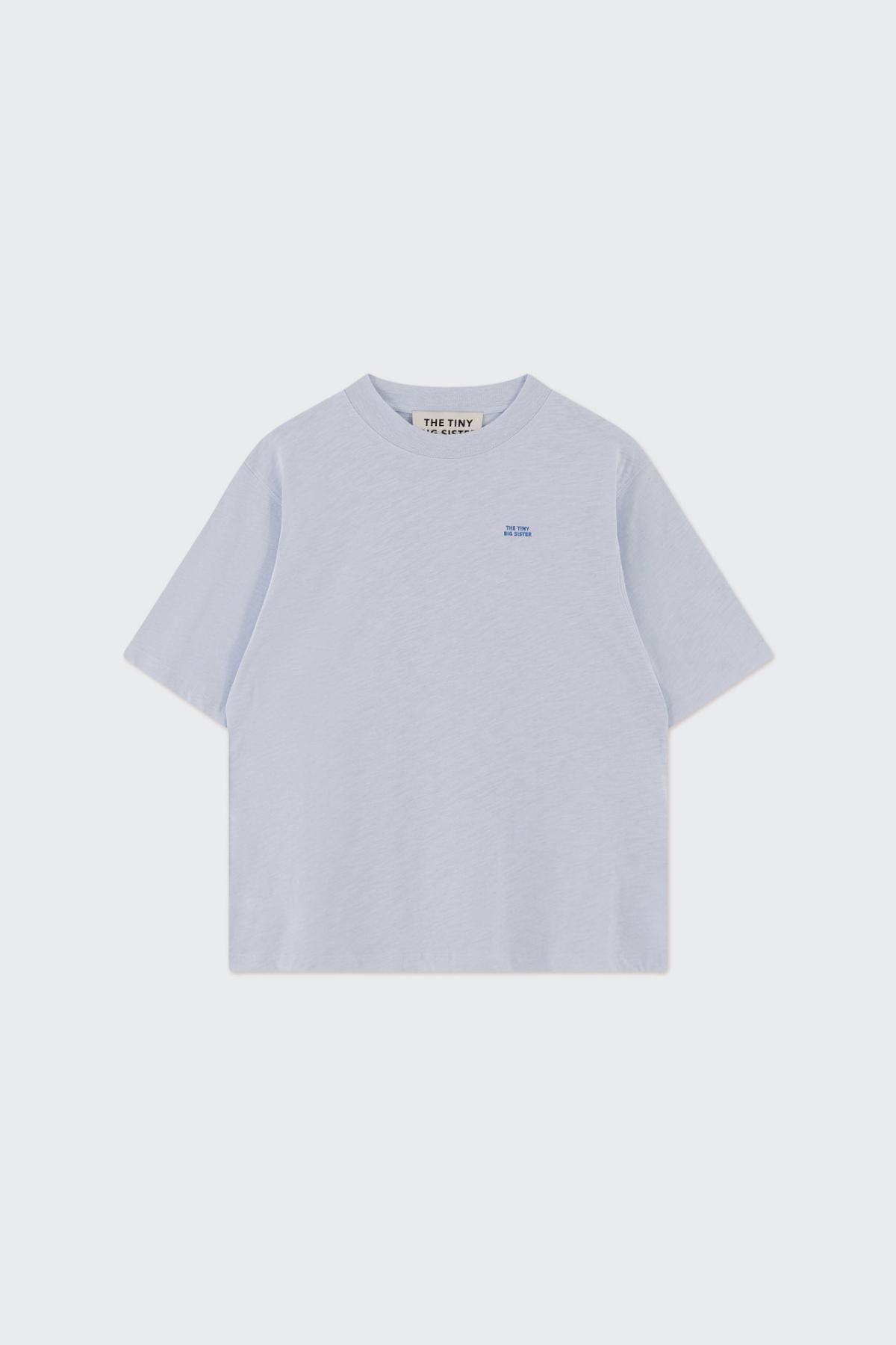 타이니코튼 미니멀 라이트퍼플 베이직 반팔 티셔츠 AW24-730J24 PALE BLUE - 상품 이미지