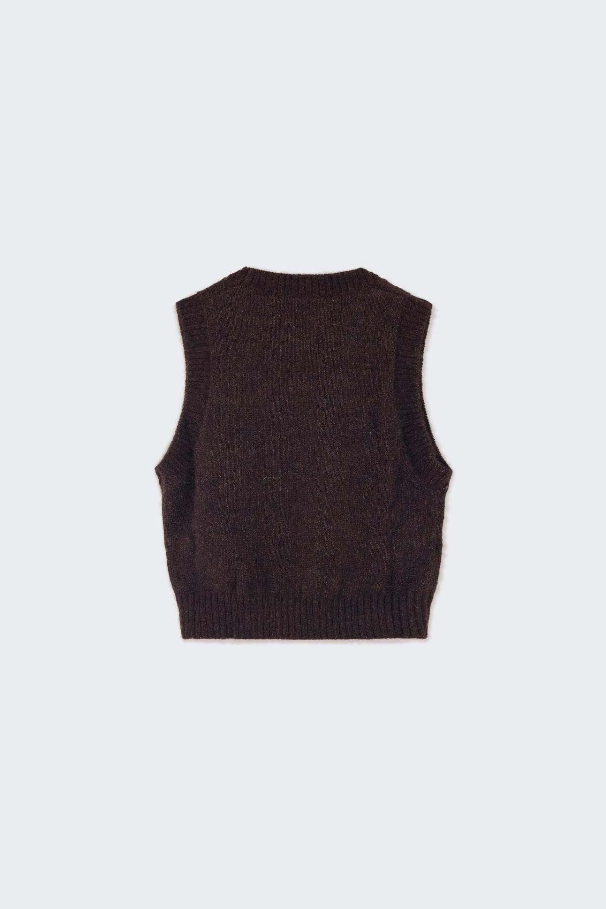 타이니코튼 퍼 니트 크롭 베스트 AW24-705K22 ONE COLOR - 상세 이미지 2