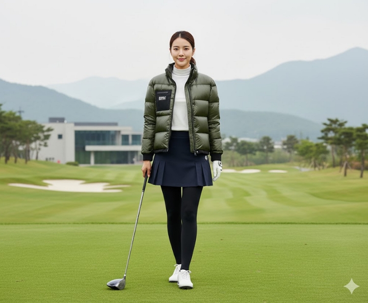 파리게이츠 남여공용 리버시블 유니섹스 양면성 골프웨어 다운 점퍼 자켓 - 상세 이미지 5