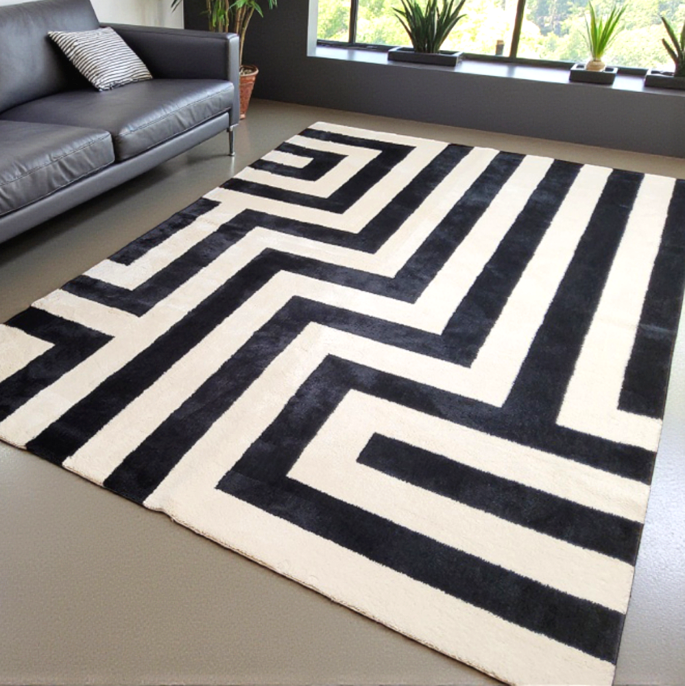 홈집합 고급 러그 먼지없는 워셔블 프리미엄 거실카페트 메이즈, 160x230cm