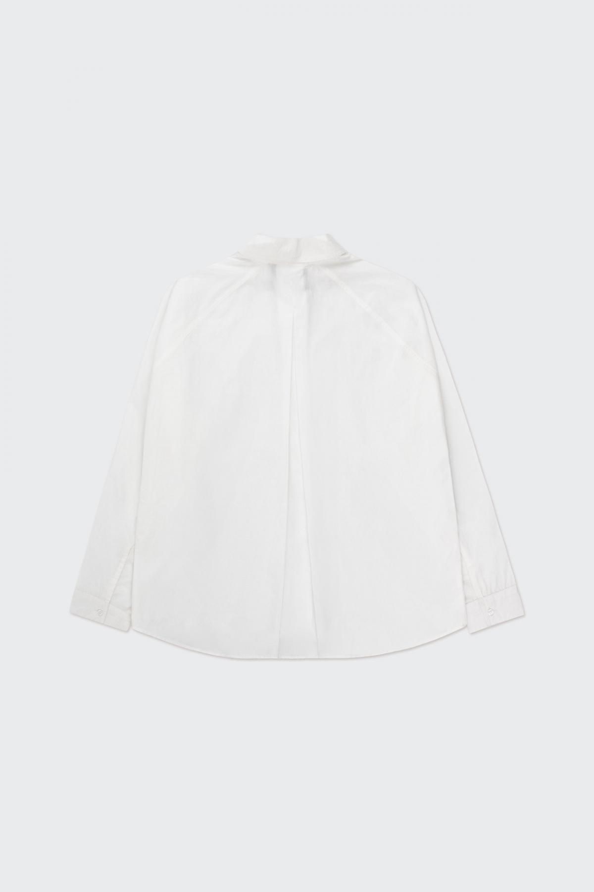 타이니코튼 래글런 베이직 화이트 긴팔 셔츠 AW24-621101 WHITE - 상세 이미지 2