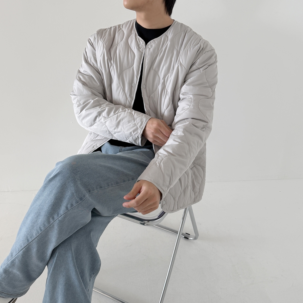 1+1 깔깔이 남자퀼팅패딩 남자누빔점퍼 웰론패딩 - 상세 이미지 4