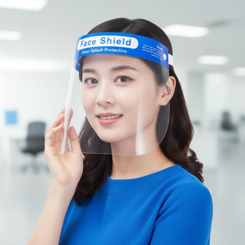 얼굴 안면 보호 비말차단 밴드형 보안경 페이스쉴드 10P - 상품 이미지
