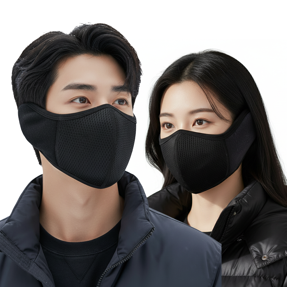 믿추 오토바이 골프 방한마스크 겨울용 귀마개마스크 러닝 자전거 등산 안면 기모 방풍형 - 상세 이미지 2