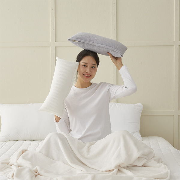집앤콕 빨아쓰는 낮잠 경추베개 거북목 일자목 1+1