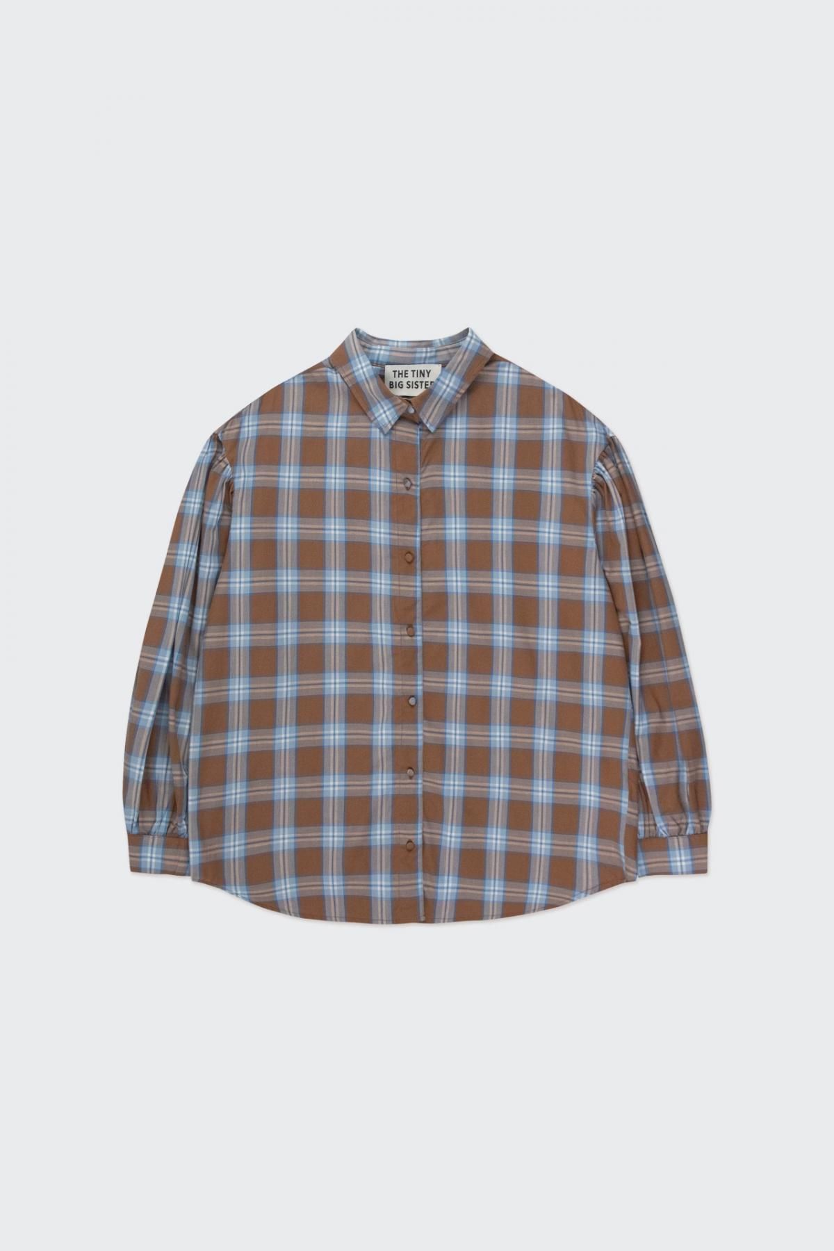 타이니코튼 체크패턴 오버핏 긴팔 셔츠 AW24-723M06 ONE COLOR - 상품 이미지