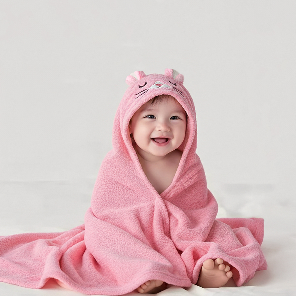 포그망 아기 목욕 타올 유아 샤워 가운 수건 신생아 타월 베이비 후드 비치 동물 캐릭터