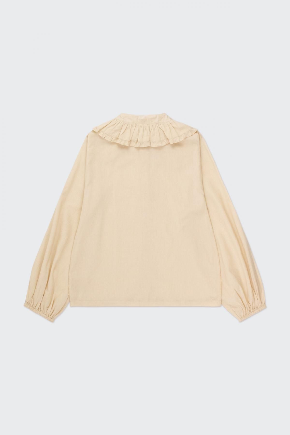 타이니코튼 프릴 칼라 블라우스 AW24-601M01 VAINILLA - 상세 이미지 2