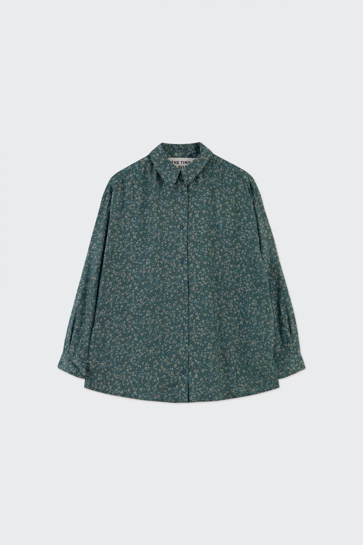 타이니코튼 플라워패턴 오버핏 긴팔 셔츠 AW24-612M22 ONE COLOR - 상품 이미지