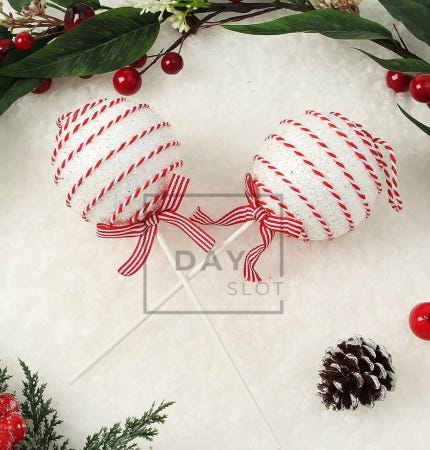 [트렌디프레소 협력사]데이슬롯 레드 트리오너먼트 2p 캔디A 루비레드장식 성탄절오너먼트