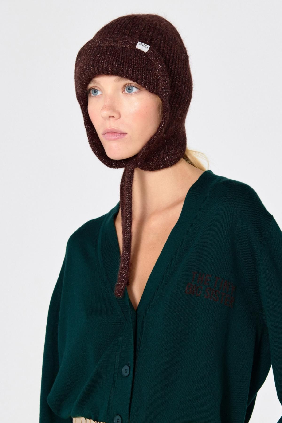 타이니코튼 베이직 브이넥 카디건 lara AW24-691M22 VERDE BOTELLA - 상세 이미지 4