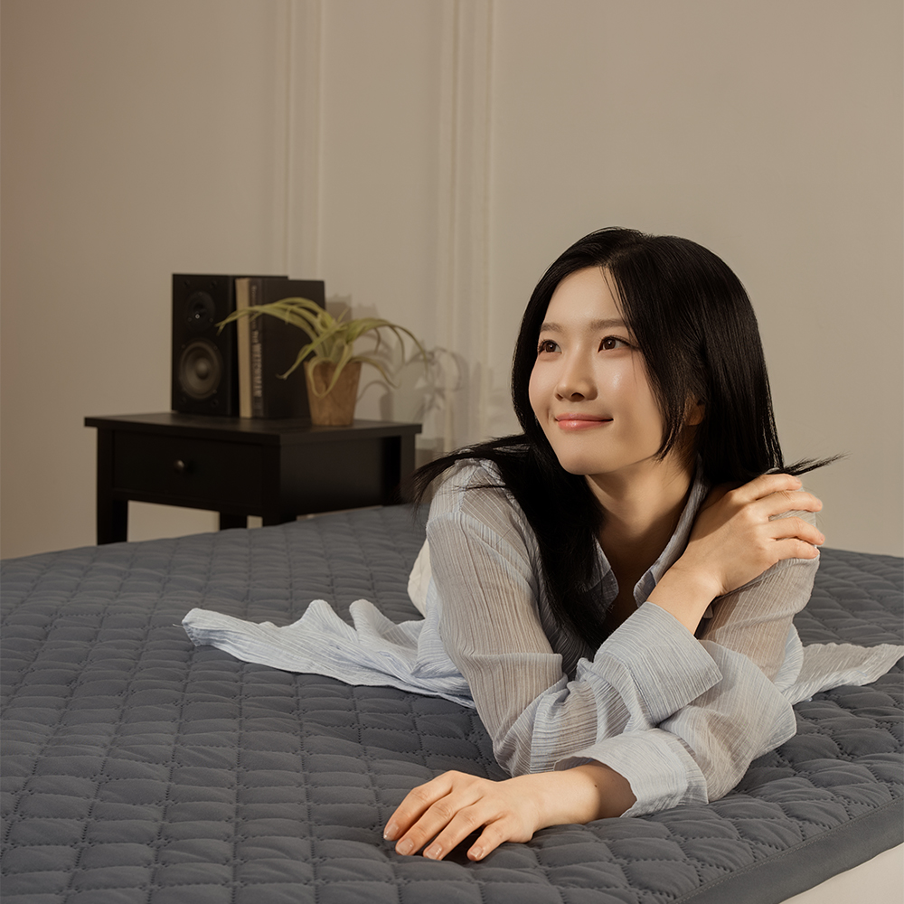뜨숨 분리난방 전기매트 퀸 전기장판 캠핑 듀얼 탄소매트 카본 전기요 다크그레이 이미지 7