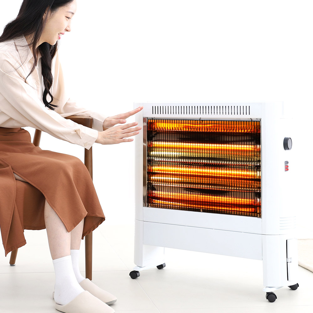 신일 전기히터 카본난로 대형 업소용 사무실 가정용 온열기 전기스토브 난방기 3단 화이트