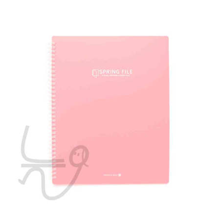 [늘WAYS협력사]늘ways 모닝글로리 K컬러 스프링 클리어화일 40P 핑크 사무실파일 서류정리파일