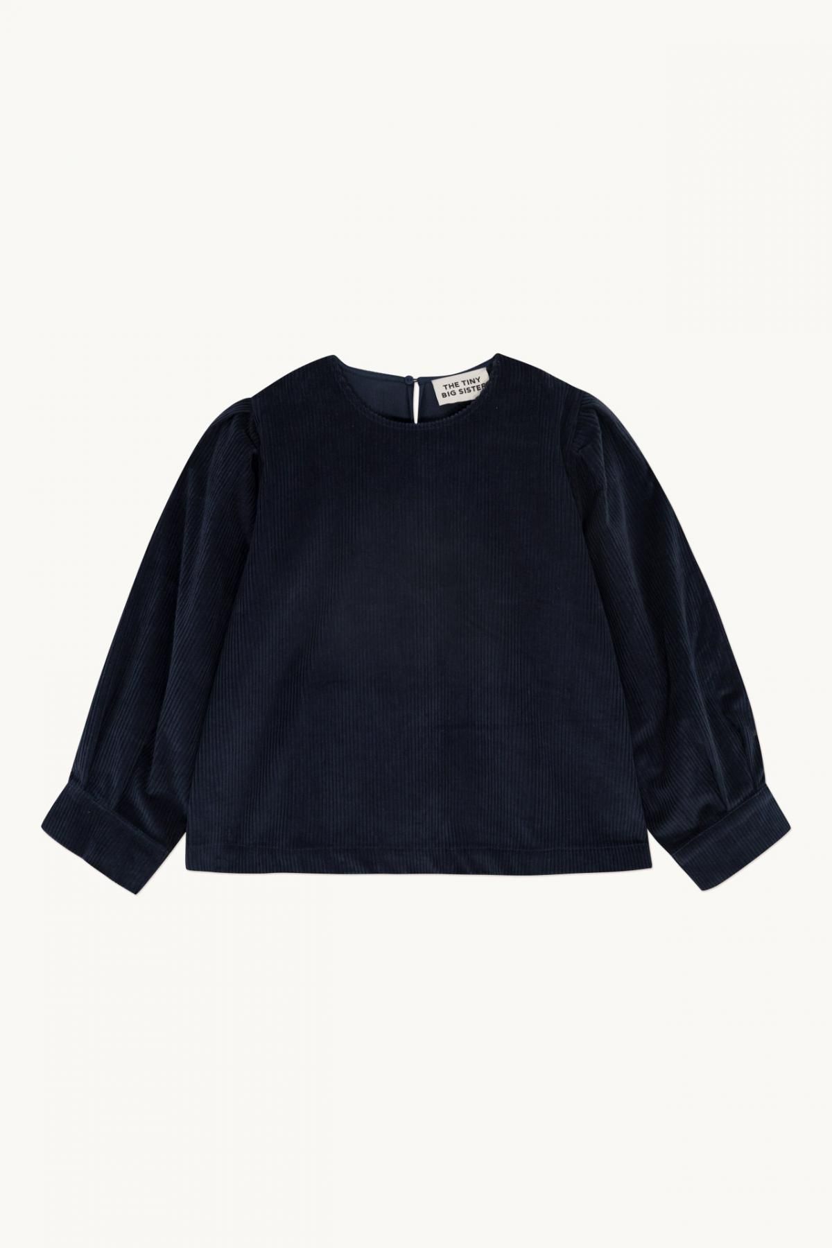 타이니코튼 코듀로이 네이비 루즈핏 블라우스 AW23-601-K29 LIGHT NAVY - 메인 이미지