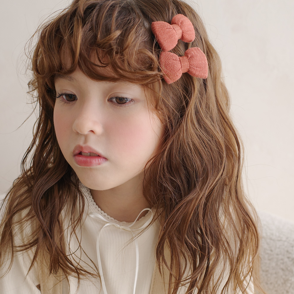 도톰 스위트 보우 집게핀2P 유아헤어핀 - 상세 이미지 2