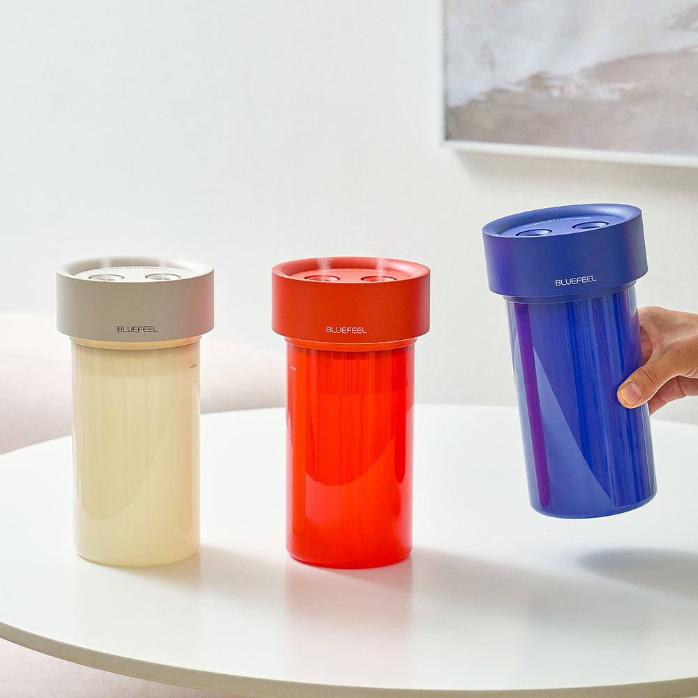 블루필 듀얼젯 미니 가습기 1L 대용량 사무실 탁상용 캠핑 휴대용 가습기