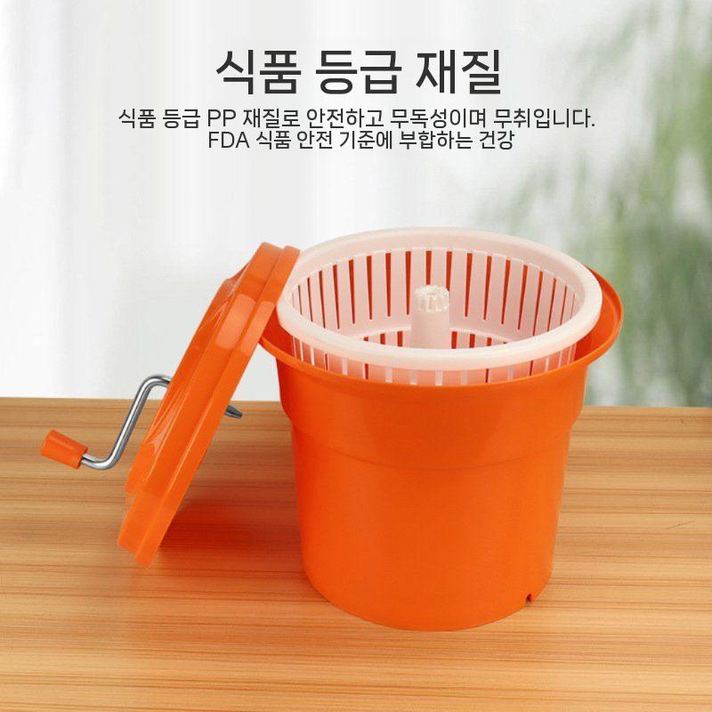 업소용 탈수기 탈수통 두부 물기 스텐 샐러드 야채 채소 소형 약 12L (랜덤 머리카락 연 - 상세 이미지 4