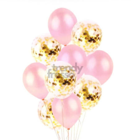 [트렌디프레소협력사]데이슬롯 컨페티 풍선세트 연핑크 30cm 용품 생일 기념일