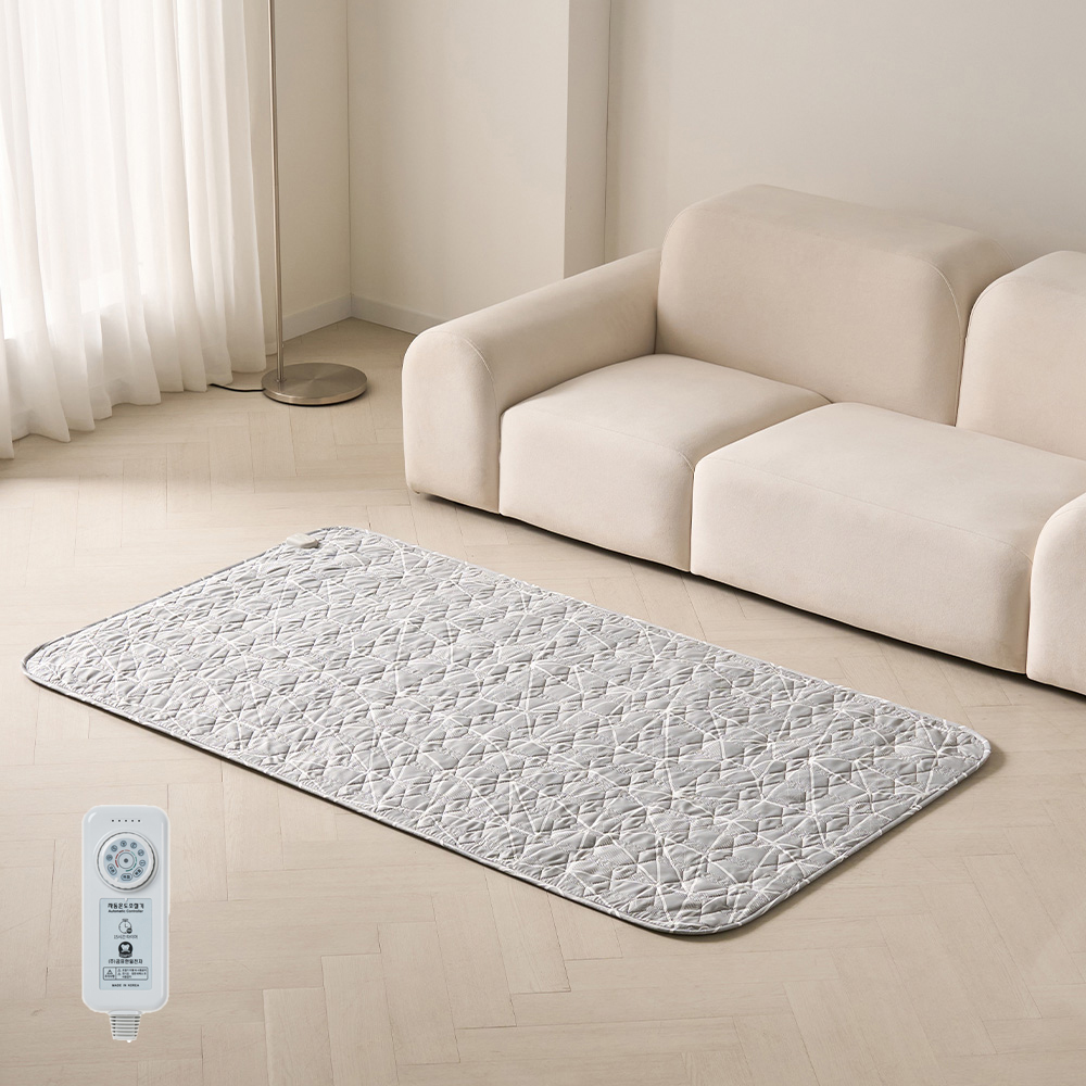 곰표한일 전기요 탄소매트 전기장판 세탁ok 1인 2인용 크로크 그레이