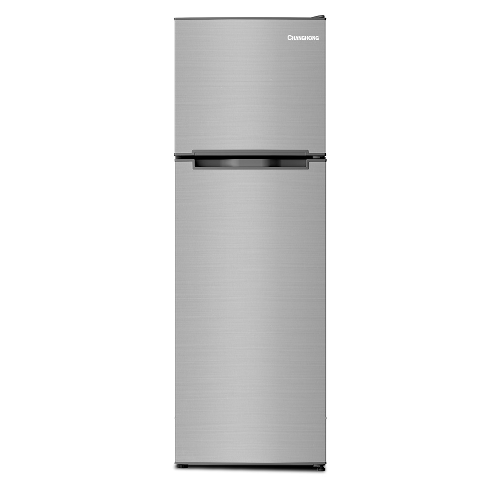 창홍 소형 미니 냉장고 2도어 원룸 가정용 실버 168L