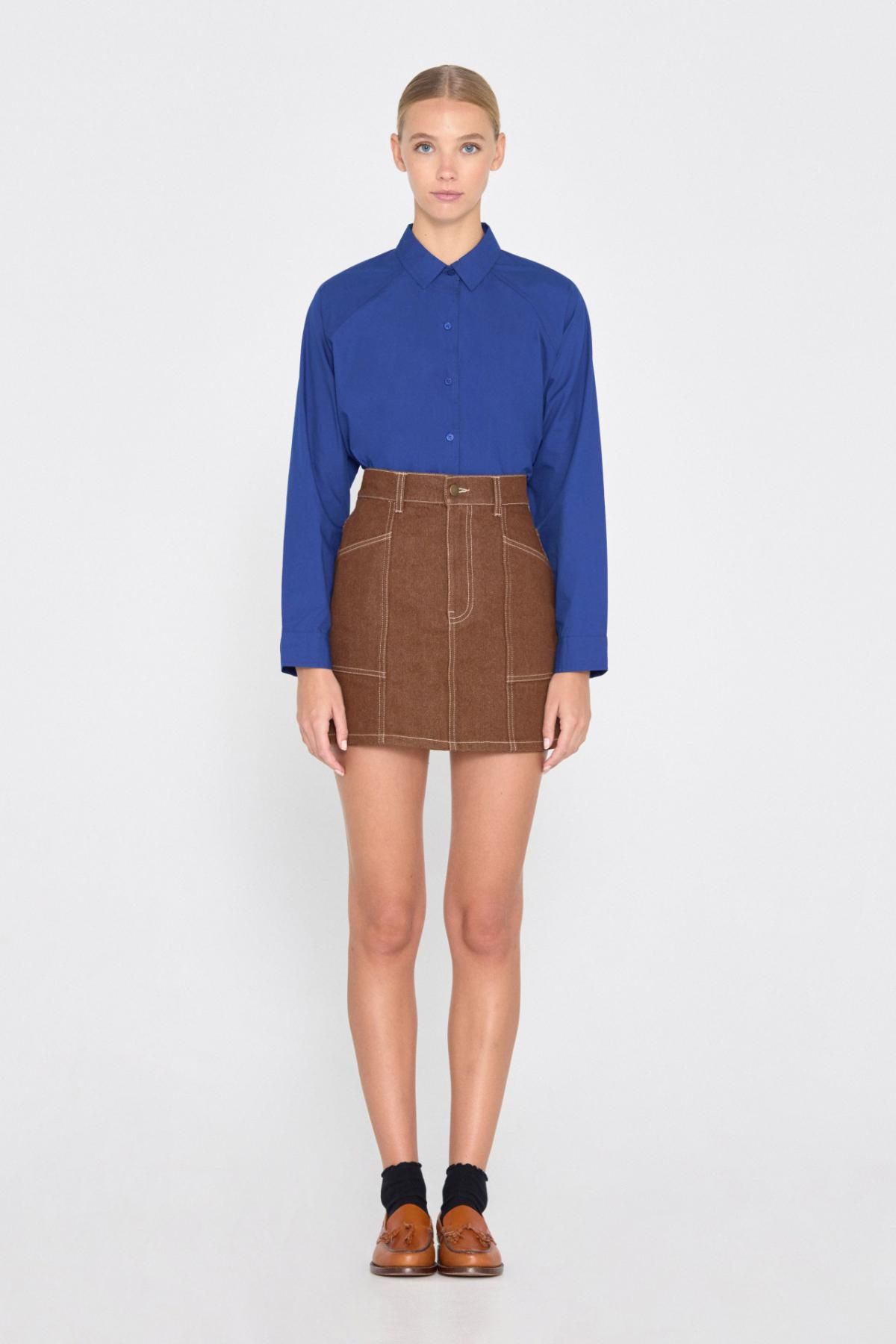 타이니코튼 래글런 루즈핏 셔츠 울트라마린 AW24-621-J29 ULTRAMARINE - 상세 이미지 4