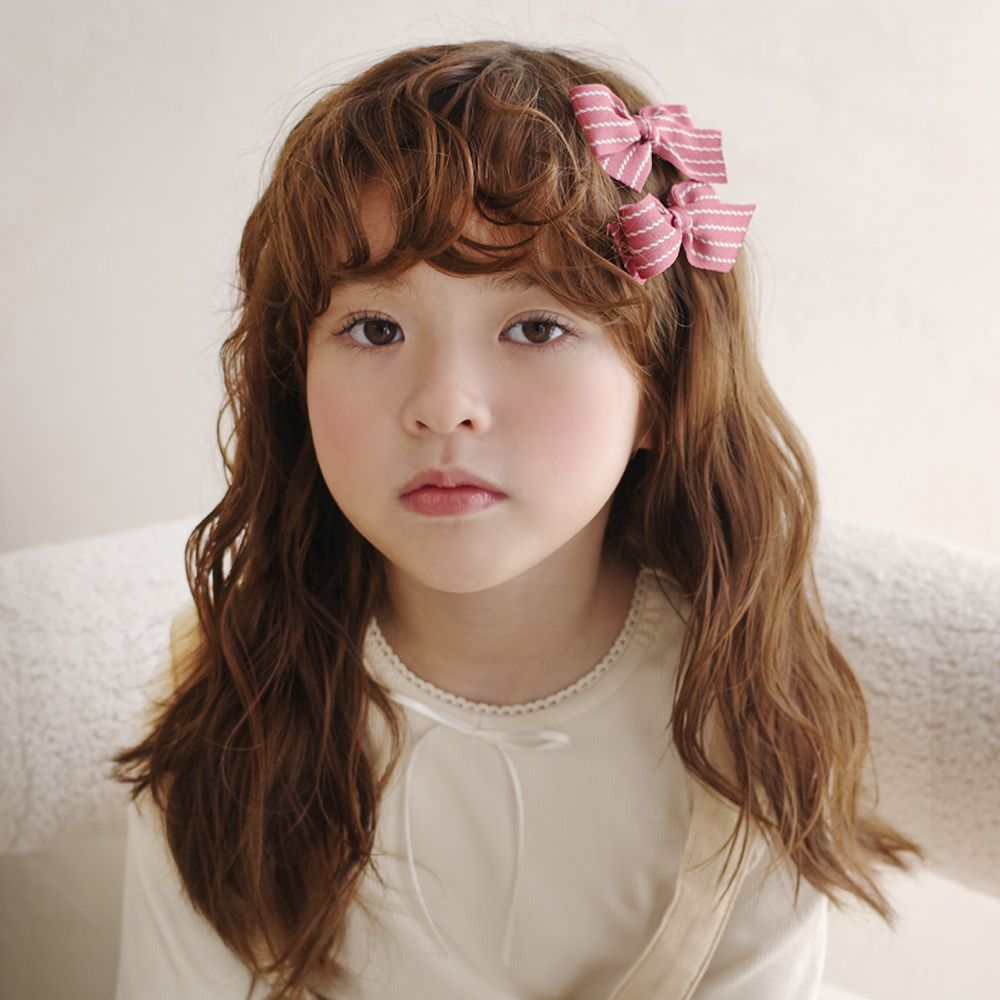 타이드 라인 리본핀2P 유아헤어핀 - 상세 이미지 3