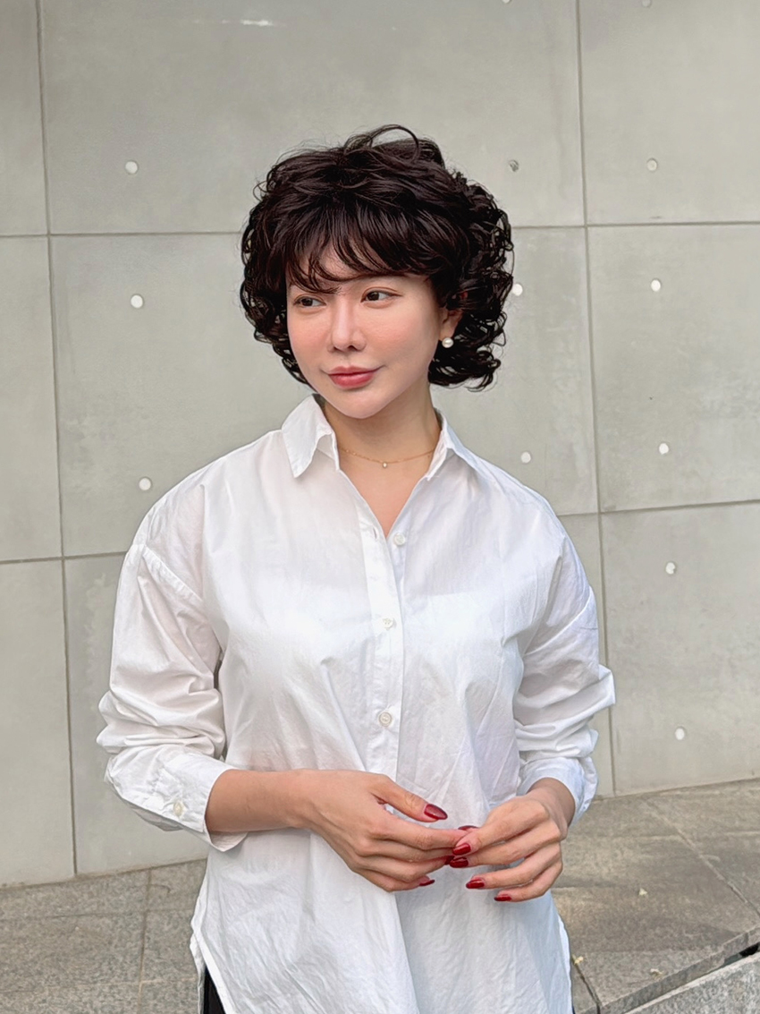 엘레강트 러블리 베이비펌 이쁜중년가발 - 상세 이미지 2