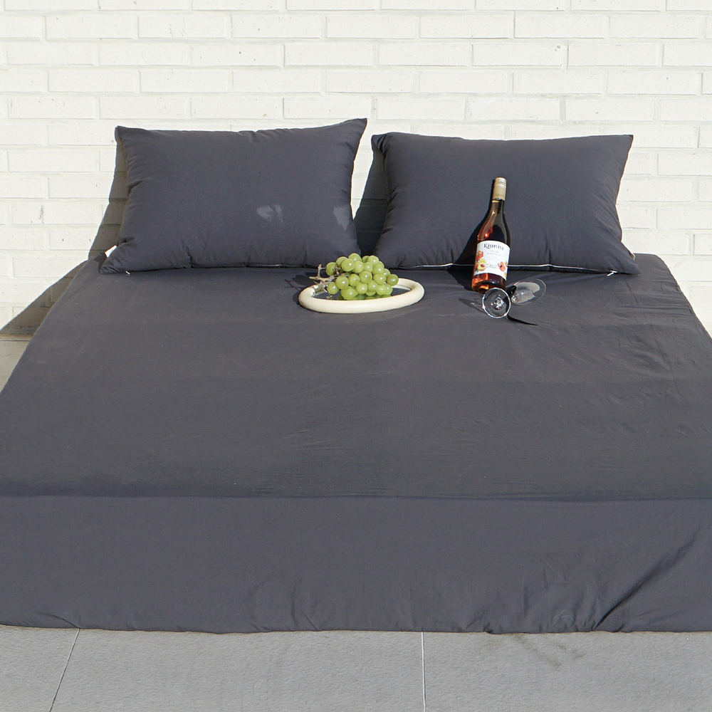 허쉬 60수 고밀도 바이오워싱 순면 매트리스 커버 딥차콜, SS(슈퍼싱글)