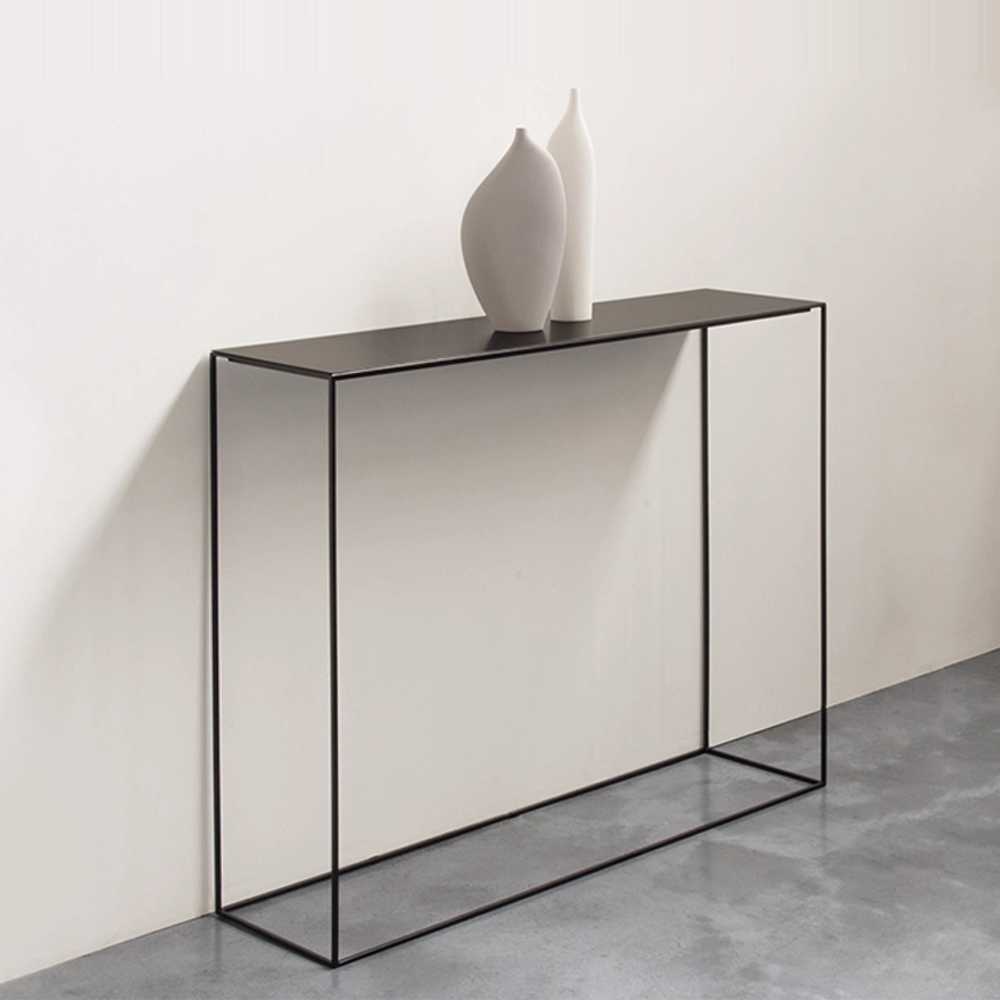 철제 콘솔 슬림 거실 폭좁은 복도 얇은 틈새 사이드 100x25x80cm 이미지 6
