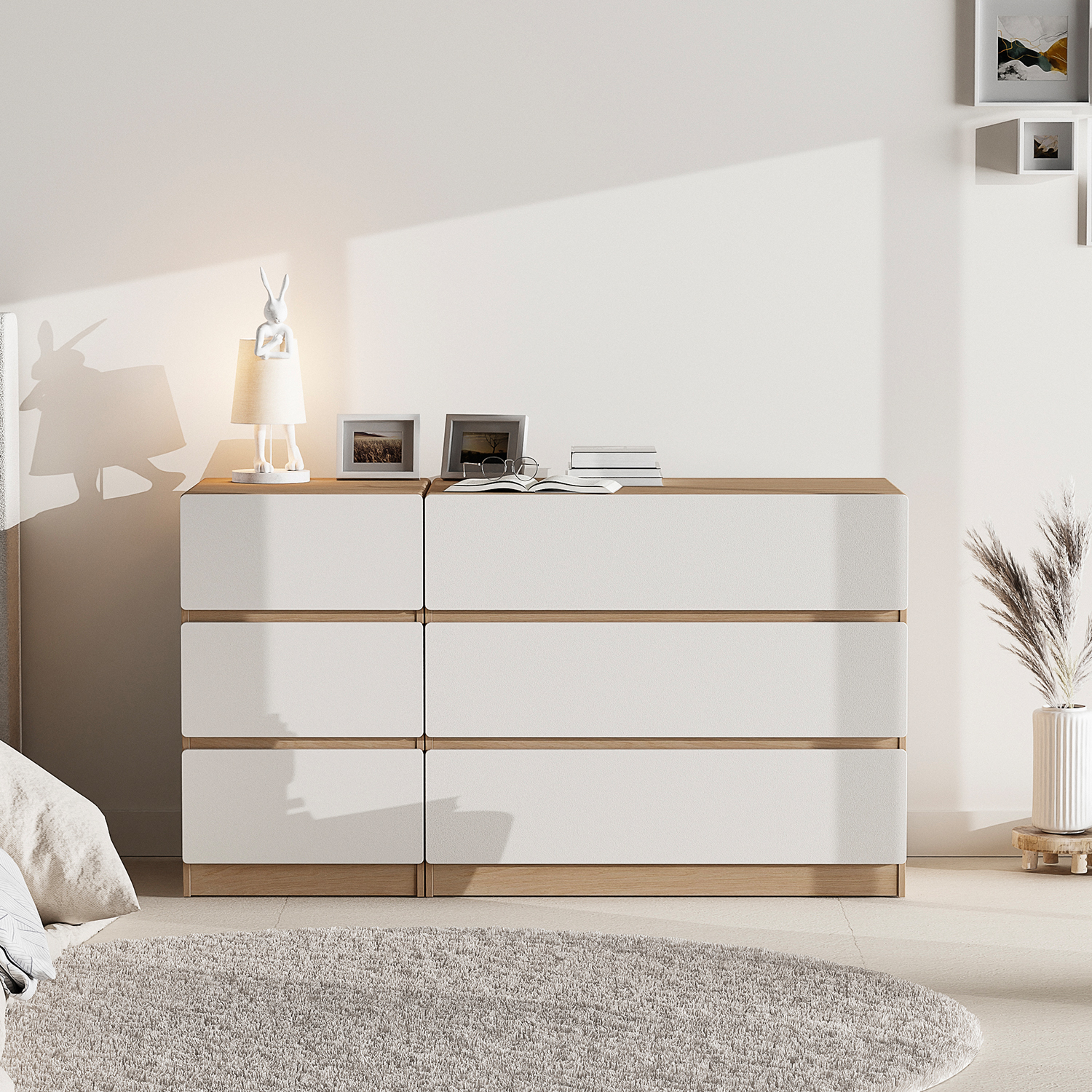 낮은 서랍장 드레스룸 아기 옷 서랍장 수건 미니 800x420x670, 3단, 화이트