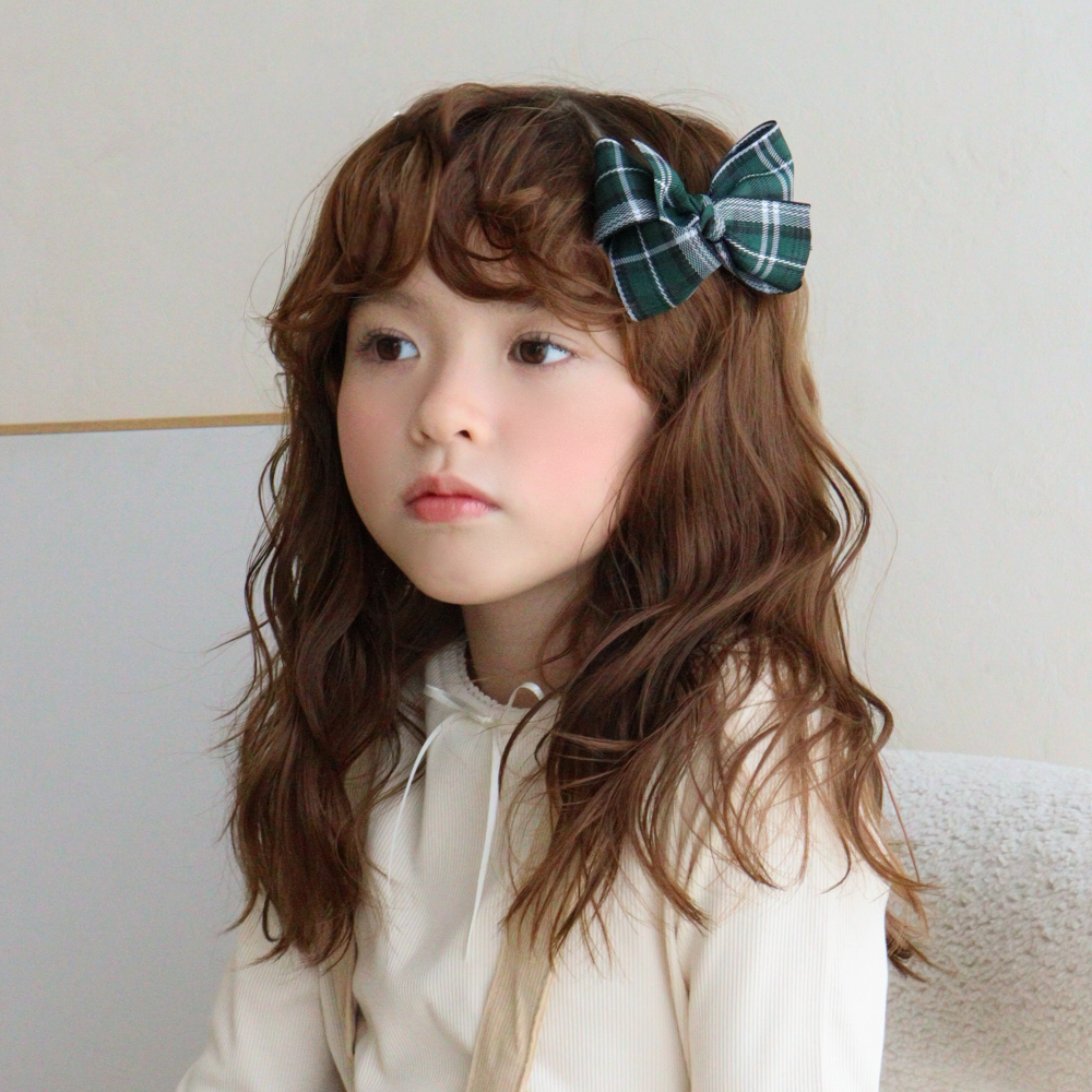 스코틀리본 집게핀 유아헤어핀 - 메인 이미지