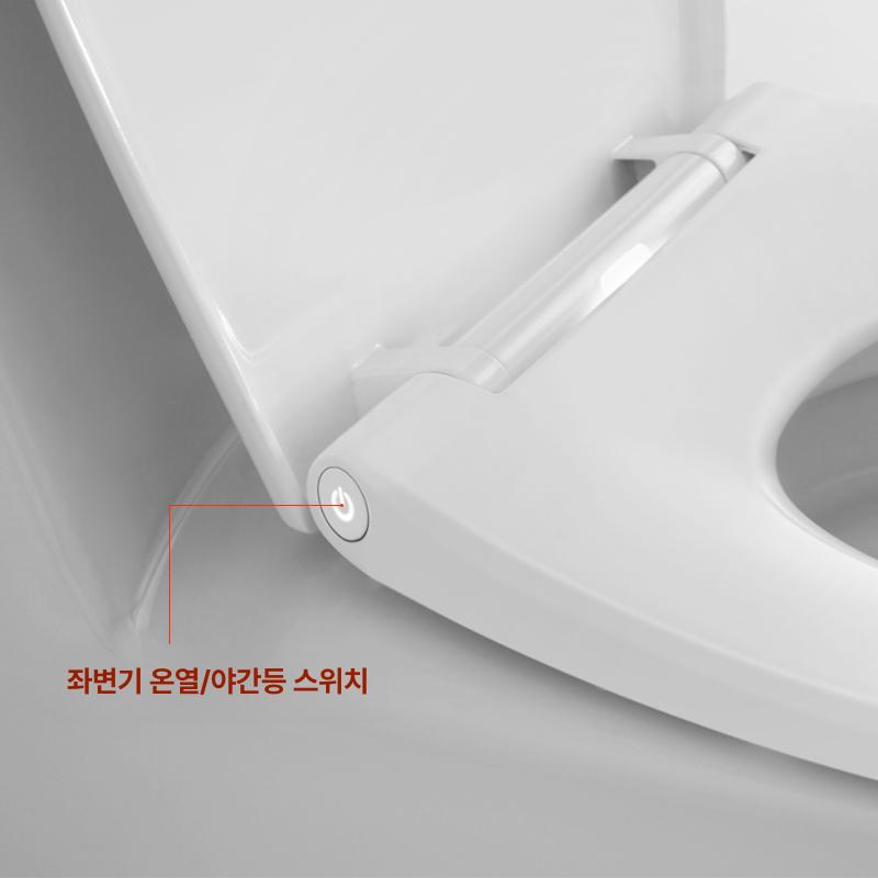 온열변기커버 무소음 시트 엉따 따뜻한 변기시트 D003 소형 U자형 측면버튼없음 - 상세 이미지 3