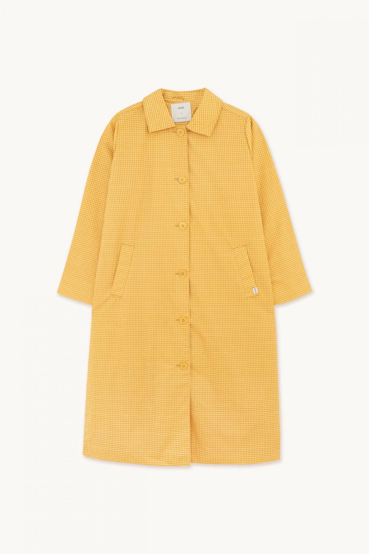 타이니코튼 체크 패턴 옐로우 롱 트렌치코트 SS22-756JJ3 ONE COLOR - 상품 이미지