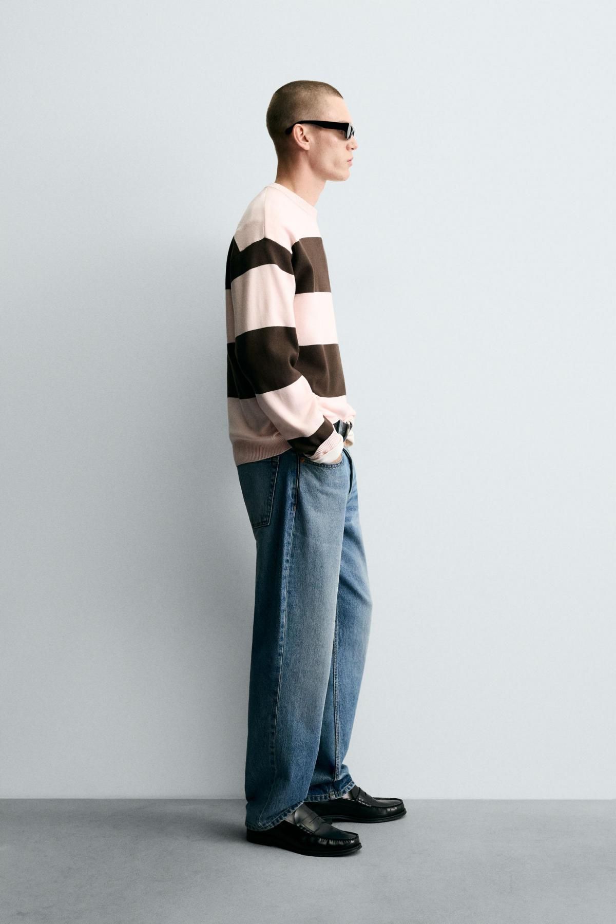자라 스트라이프 소프트 니트 스웨터 5755/325 BROWN STRIPES - 상세 이미지 5