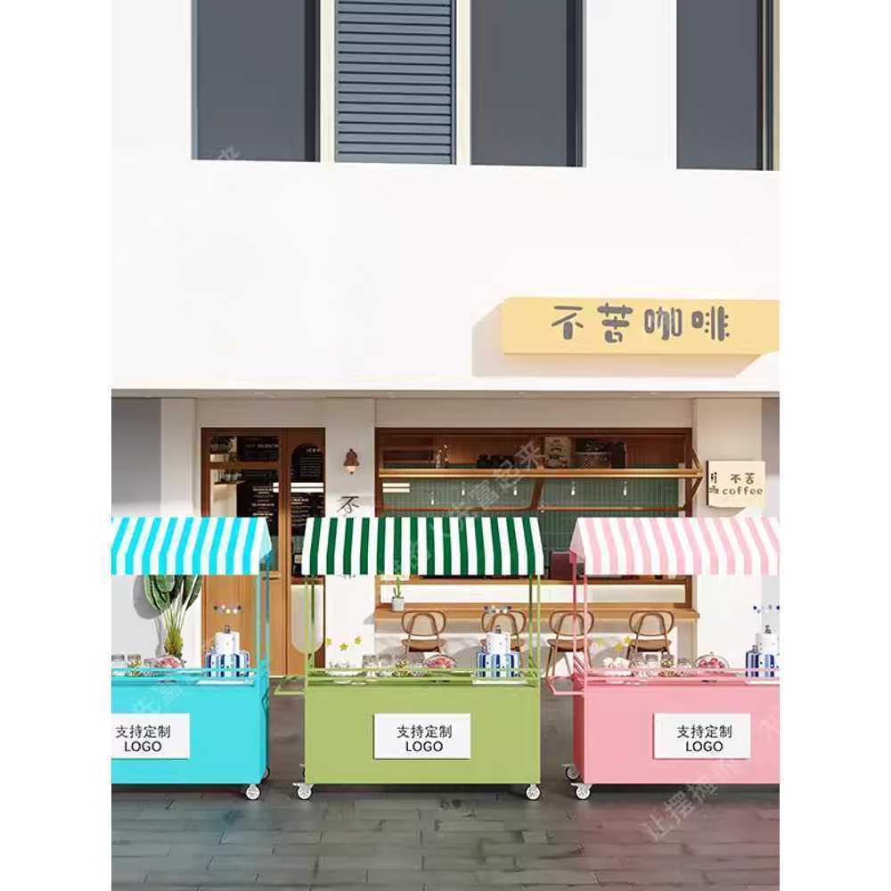 플리마켓 매대 접이식 이동식 판매 테이블 가판대 그린 140x60x190cm 이미지 6