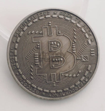 [트렌디프레소협력사]데이슬롯 비트코인 기념주화 실버브론즈 동전 모형 가상화폐
